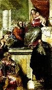 Paolo  Veronese holy family with john the baptist, ss. anthony abbot and catherine Spain oil painting artist